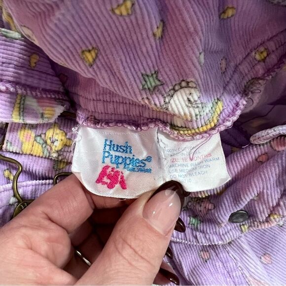 Vintage 90’s‎ cat and pony print corduroy overalls purple - Picture 5 of 7